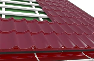 Installation of metal tiles