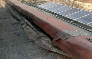 Repair of polymer-bitumen roof